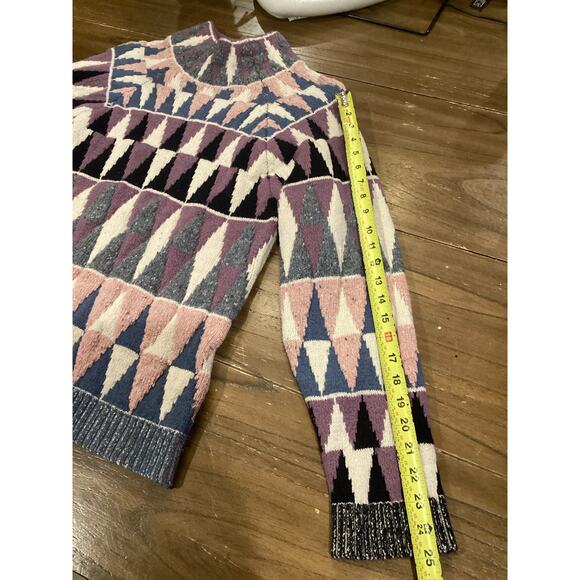 Altuzarra Stilbo wool blend turtleneck Multicolored geometric knit Sweater Small - Picture 10 of 11